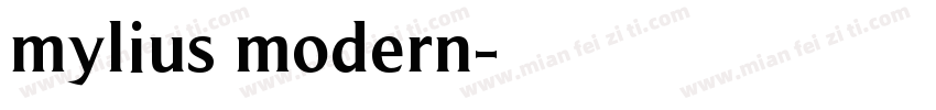 mylius modern字体转换